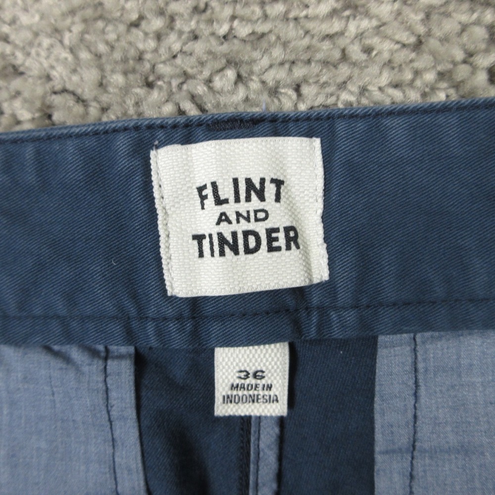 Flint and Tinder Shorts Mens 36 Blue Canvas Cotton Flex Zip Fly 7" Huckberry EUC - Picture 6 of 8